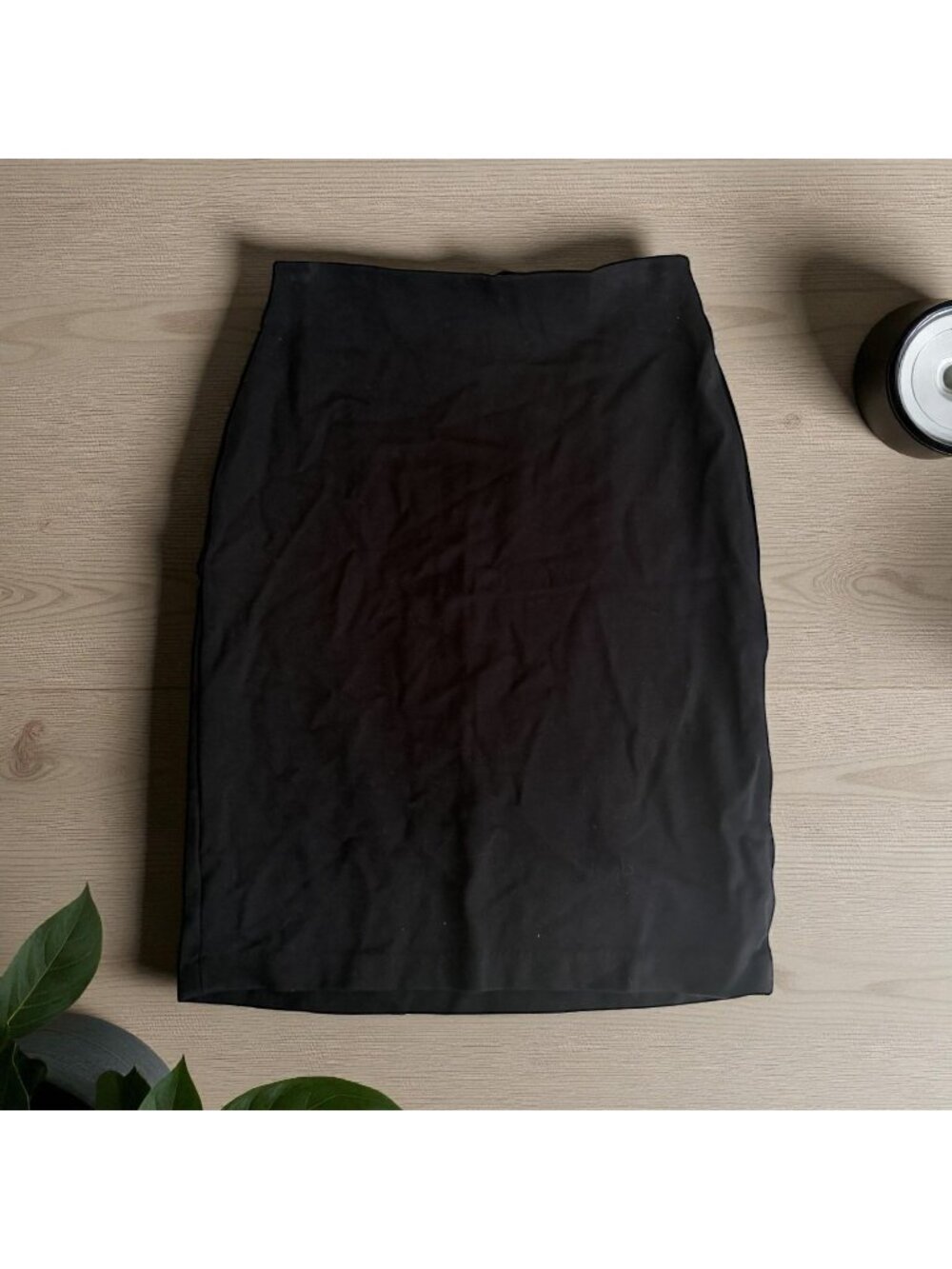 PHILOSOPHY Black Gold Zip Stretch Pencil Skirt Size 4